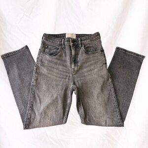 Everlane High Rise Straight Jeans Women’s 26 Black Ankle Stretch Denim 26x26